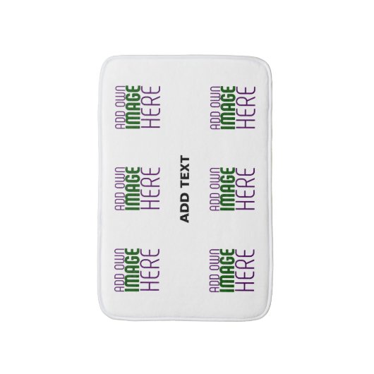 MODERN BEWERKBAAR EENVOUDIG WIT AFBEELDING TEKST S BADMAT (Voorkant Verticaal)