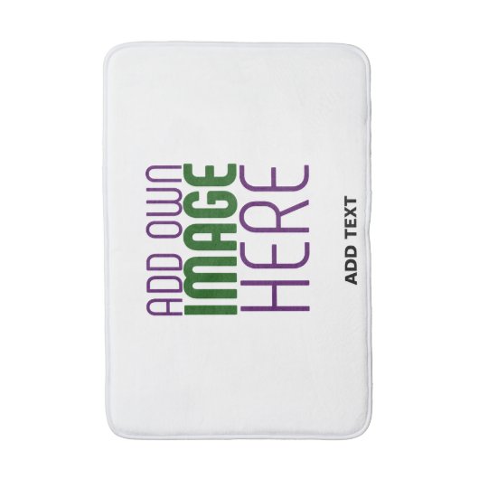 MODERN BEWERKBAAR EENVOUDIG WIT AFBEELDING TEKST S BADMAT (Voorkant Verticaal)