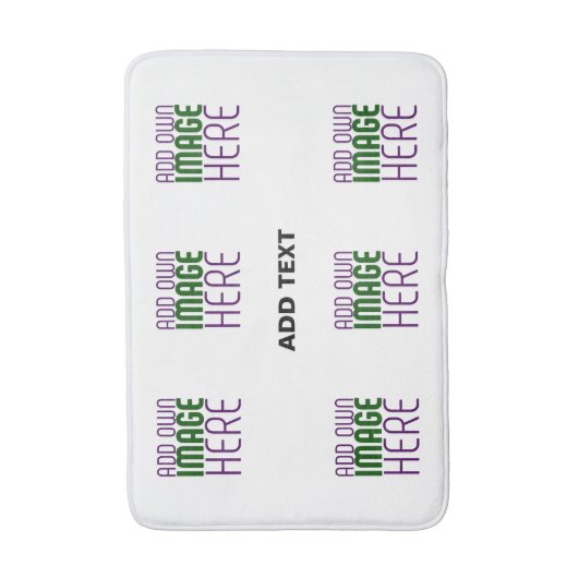 MODERN BEWERKBAAR EENVOUDIG WIT AFBEELDING TEKST S BADMAT (Voorkant Verticaal)