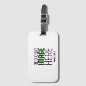 MODERN BEWERKBAAR EENVOUDIG WIT AFBEELDING TEKST S BAGAGELABEL (Voorkant (verticaal))