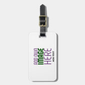 MODERN BEWERKBAAR EENVOUDIG WIT AFBEELDING TEKST S BAGAGELABEL (Voorkant verticaal)