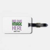 MODERN BEWERKBAAR EENVOUDIG WIT AFBEELDING TEKST S BAGAGELABEL (Achterkant horizontaal)