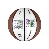 MODERN BEWERKBAAR EENVOUDIG WIT AFBEELDING TEKST S BASKETBAL (Verticaal)