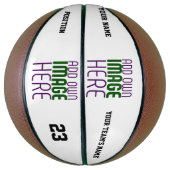 MODERN BEWERKBAAR EENVOUDIG WIT AFBEELDING TEKST S BASKETBAL (Verticaal)