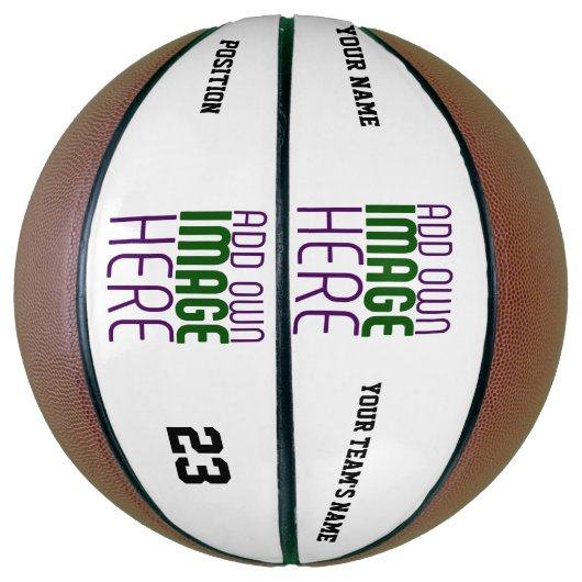 MODERN BEWERKBAAR EENVOUDIG WIT AFBEELDING TEKST S BASKETBAL (Verticaal)