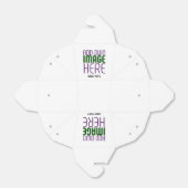 MODERN BEWERKBAAR EENVOUDIG WIT AFBEELDING TEKST S BEDANKDOOSJES (Uitgevouwen)