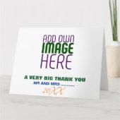 MODERN BEWERKBAAR EENVOUDIG WIT AFBEELDING TEKST S BEDANKKAART (Voorkant)