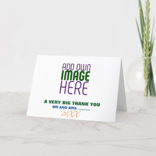 MODERN BEWERKBAAR EENVOUDIG WIT AFBEELDING TEKST S BEDANKKAART