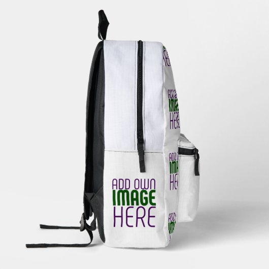 MODERN BEWERKBAAR EENVOUDIG WIT AFBEELDING TEKST S BEDRUKTE RUGZAK (Links)