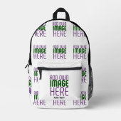 MODERN BEWERKBAAR EENVOUDIG WIT AFBEELDING TEKST S BEDRUKTE RUGZAK (Voorkant)