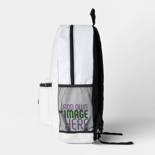 MODERN BEWERKBAAR EENVOUDIG WIT AFBEELDING TEKST S BEDRUKTE RUGZAK (Rechts)