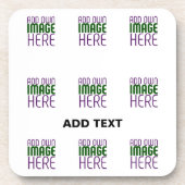 MODERN BEWERKBAAR EENVOUDIG WIT AFBEELDING TEKST S BIER ONDERZETTER (Voorkant)