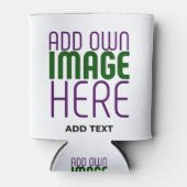 MODERN BEWERKBAAR EENVOUDIG WIT AFBEELDING TEKST S BLIKJESKOELER (Voorkant)