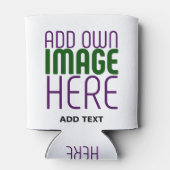 MODERN BEWERKBAAR EENVOUDIG WIT AFBEELDING TEKST S BLIKJESKOELER (Achterkant)