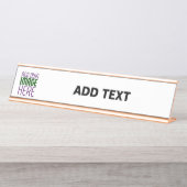 MODERN BEWERKBAAR EENVOUDIG WIT AFBEELDING TEKST S BUREAU NAAMBORDJE (Voorkant)