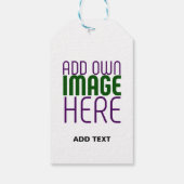 MODERN BEWERKBAAR EENVOUDIG WIT AFBEELDING TEKST S CADEAULABEL (Achterkant)