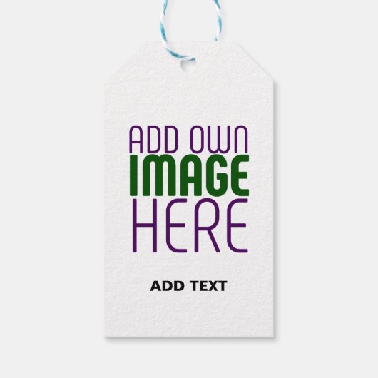 MODERN BEWERKBAAR EENVOUDIG WIT AFBEELDING TEKST S CADEAULABEL (Achterkant)