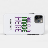 MODERN BEWERKBAAR EENVOUDIG WIT AFBEELDING TEKST S Case-Mate iPhone CASE (Achterkant (horizontaal))