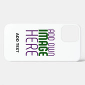 MODERN BEWERKBAAR EENVOUDIG WIT AFBEELDING TEKST S Case-Mate iPhone CASE (Achterkant (horizontaal))