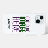 MODERN BEWERKBAAR EENVOUDIG WIT AFBEELDING TEKST S Case-Mate iPhone CASE (Achterkant (horizontaal))