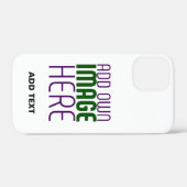 MODERN BEWERKBAAR EENVOUDIG WIT AFBEELDING TEKST S Case-Mate iPhone CASE (Achterkant (horizontaal))