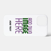 MODERN BEWERKBAAR EENVOUDIG WIT AFBEELDING TEKST S Case-Mate iPhone CASE (Achterkant (horizontaal))