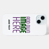 MODERN BEWERKBAAR EENVOUDIG WIT AFBEELDING TEKST S Case-Mate iPhone CASE (Achterkant (horizontaal))