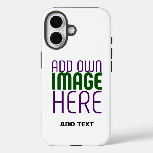 MODERN BEWERKBAAR EENVOUDIG WIT AFBEELDING TEKST S Case-Mate iPhone CASE (Achterkant)