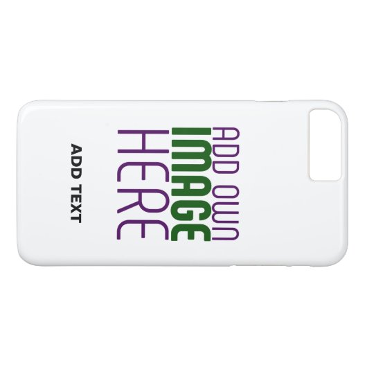 MODERN BEWERKBAAR EENVOUDIG WIT AFBEELDING TEKST S Case-Mate iPhone CASE (Achterkant (Horizontaal))