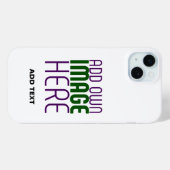 MODERN BEWERKBAAR EENVOUDIG WIT AFBEELDING TEKST S Case-Mate iPhone CASE (Achterkant (horizontaal))