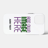 MODERN BEWERKBAAR EENVOUDIG WIT AFBEELDING TEKST S Case-Mate iPhone CASE (Achterkant (horizontaal))