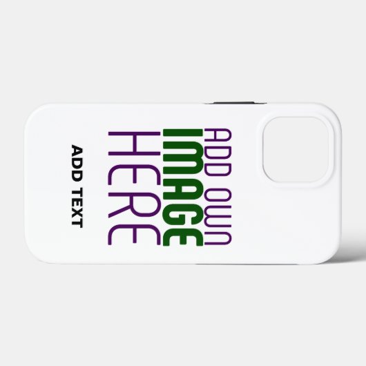 MODERN BEWERKBAAR EENVOUDIG WIT AFBEELDING TEKST S Case-Mate iPhone CASE (Achterkant (horizontaal))