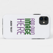 MODERN BEWERKBAAR EENVOUDIG WIT AFBEELDING TEKST S Case-Mate iPhone CASE (Achterkant (horizontaal))