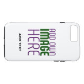 MODERN BEWERKBAAR EENVOUDIG WIT AFBEELDING TEKST S Case-Mate iPhone CASE (Achterkant (Horizontaal))