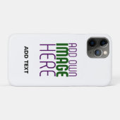 MODERN BEWERKBAAR EENVOUDIG WIT AFBEELDING TEKST S Case-Mate iPhone CASE (Achterkant (horizontaal))