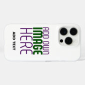 MODERN BEWERKBAAR EENVOUDIG WIT AFBEELDING TEKST S Case-Mate iPhone CASE (Achterkant (horizontaal))