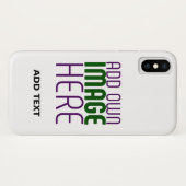 MODERN BEWERKBAAR EENVOUDIG WIT AFBEELDING TEKST S Case-Mate iPhone CASE (Achterkant (horizontaal))