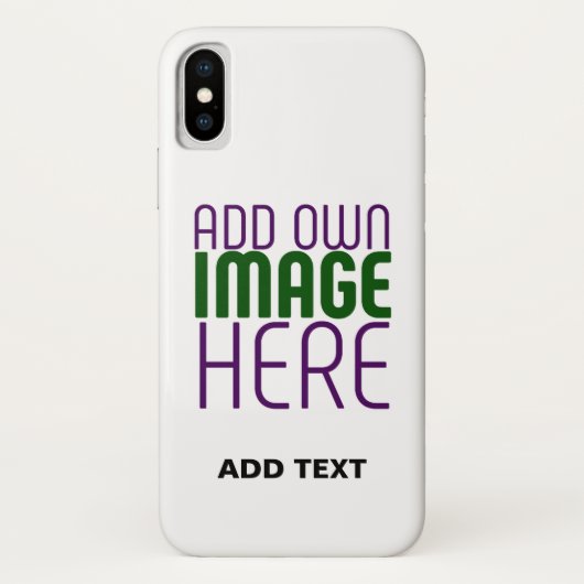 MODERN BEWERKBAAR EENVOUDIG WIT AFBEELDING TEKST S Case-Mate iPhone CASE (Achterkant)