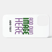 MODERN BEWERKBAAR EENVOUDIG WIT AFBEELDING TEKST S Case-Mate iPhone CASE (Achterkant (horizontaal))