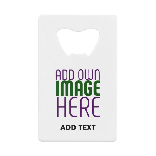 MODERN BEWERKBAAR EENVOUDIG WIT AFBEELDING TEKST S CREDITKAART FLESSENOPENER (Voorkant)