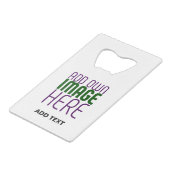 MODERN BEWERKBAAR EENVOUDIG WIT AFBEELDING TEKST S CREDITKAART FLESSENOPENER (Voorkant Gekanteld)