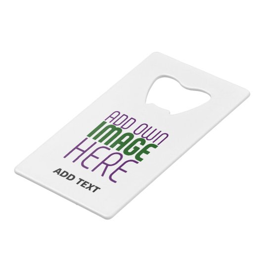 MODERN BEWERKBAAR EENVOUDIG WIT AFBEELDING TEKST S CREDITKAART FLESSENOPENER (Achterkant Gekanteld)