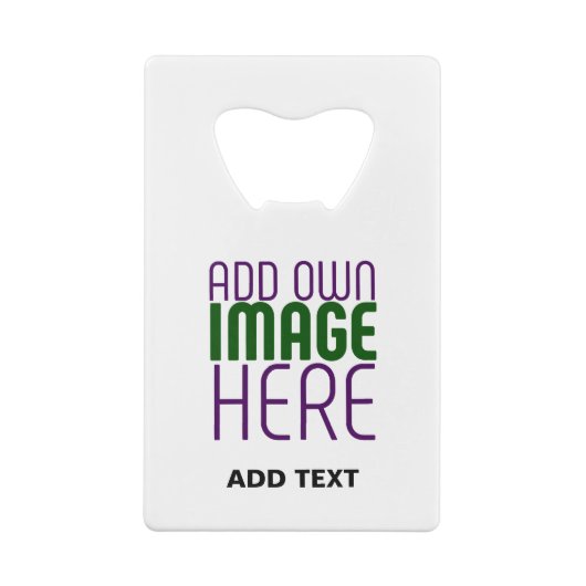 MODERN BEWERKBAAR EENVOUDIG WIT AFBEELDING TEKST S CREDITKAART FLESSENOPENER (Achterkant)