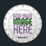 MODERN BEWERKBAAR EENVOUDIG WIT AFBEELDING TEKST S DARTBORD<br><div class="desc">DIT IS EEN ONTWERPAANPASSING VOOR KLANTEN. U KUNT LOGO,  FOTO,  TEKST EN KLEUREN WIJZIGEN,  VERGROTEN OF VERKLEINEN OP DE MANIER DIE U WILT. DANK U.</div>