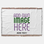 MODERN BEWERKBAAR EENVOUDIG WIT AFBEELDING TEKST S DEKEN (Voorkant)