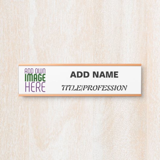 MODERN BEWERKBAAR EENVOUDIG WIT AFBEELDING TEKST S DEURBORDJE (Voorkant)