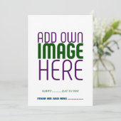 MODERN BEWERKBAAR EENVOUDIG WIT AFBEELDING TEKST S FEESTDAGENKAART (Staand voorkant)