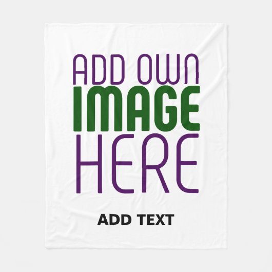 MODERN BEWERKBAAR EENVOUDIG WIT AFBEELDING TEKST S FLEECE DEKEN (Voorkant)