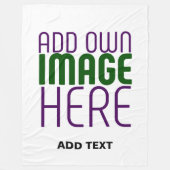 MODERN BEWERKBAAR EENVOUDIG WIT AFBEELDING TEKST S FLEECE DEKEN (Voorkant)