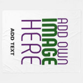 MODERN BEWERKBAAR EENVOUDIG WIT AFBEELDING TEKST S FLEECE DEKEN (Voorkant (Horizontaal))